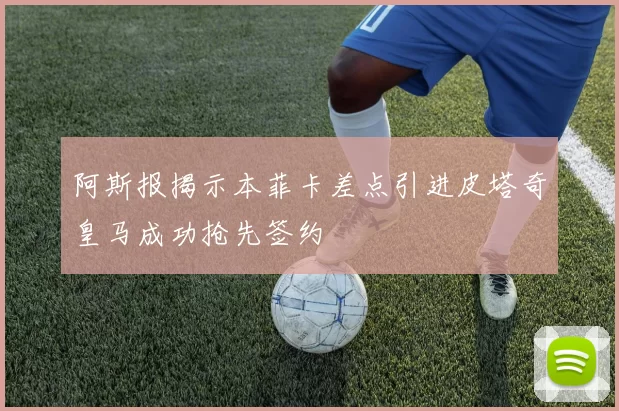 阿斯报揭示本菲卡差点引进皮塔奇皇马成功抢先签约